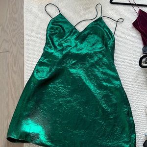 Metallic green dress